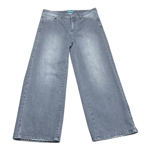 J. McLaughlin Wide Leg Gray Crop Jeans - Picture 1 of 3